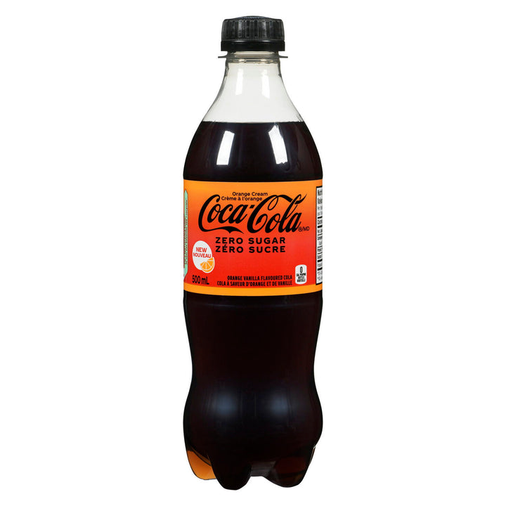 Coca Cola Orange Cream Zero Sugar Soda (24 x 500mL) (Can Dep) - Quecan