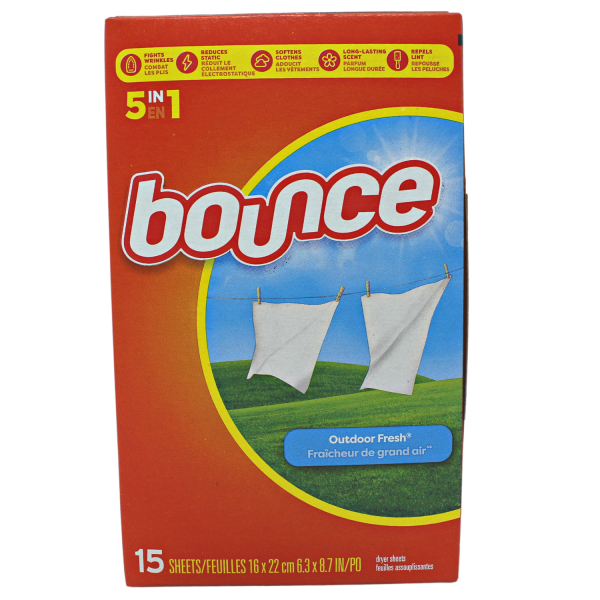 Bounce Outdoor Fresh Dryer Sheet 15 Sheets - Quecan