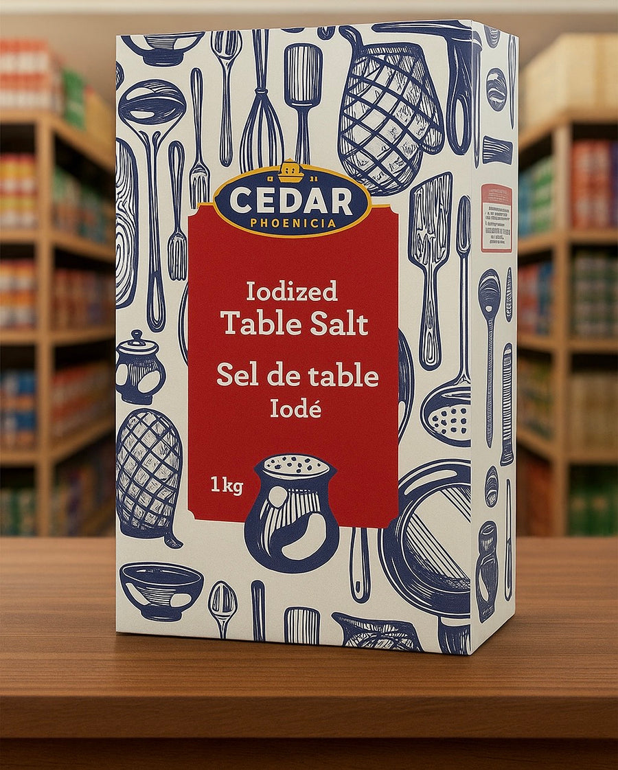 Cedar Phonenicia Idolized Table Salt (24 x 1 kg) - Quecan