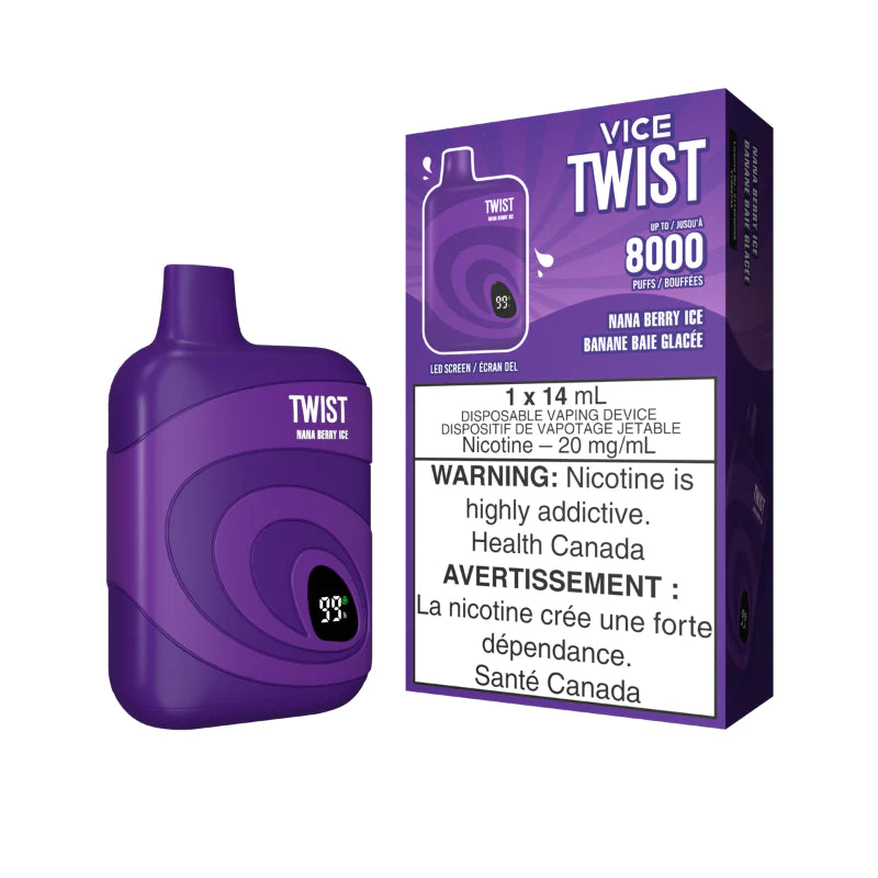 Vice Twist 8000 Puffs Disposable Device - Single (20mg/ml) (STAMPED) - Quecan