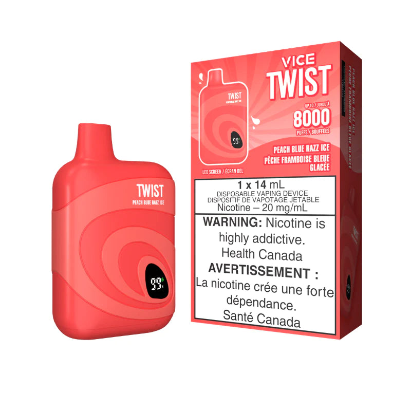 Vice Twist 8000 Puffs Disposable Device - Single (20mg/ml) (STAMPED) - Quecan