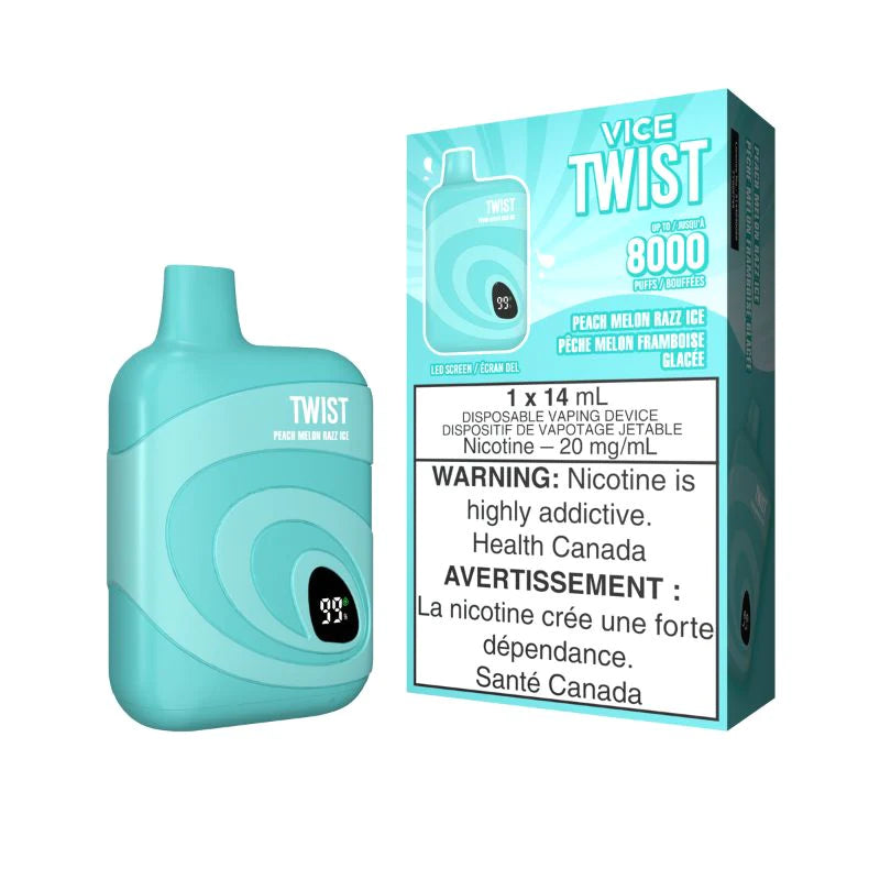 Vice Twist 8000 Puffs Disposable Device - Single (20mg/ml) (STAMPED) - Quecan