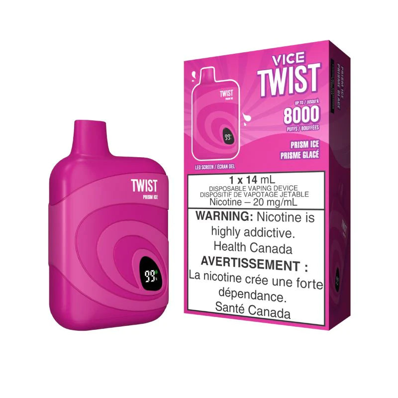 Vice Twist 8000 Puffs Disposable Device - Single (20mg/ml) (STAMPED) - Quecan