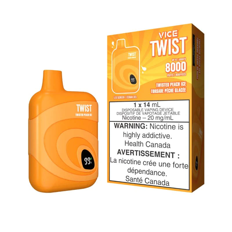 Vice Twist 8000 Puffs Disposable Device - Single (20mg/ml) (STAMPED) - Quecan