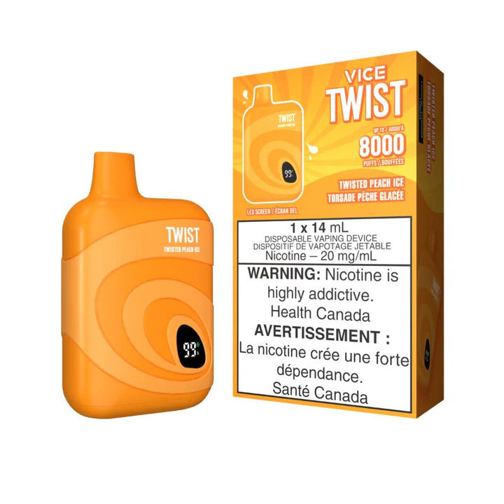 Vice Twist 8000 Puffs Disposable Device - Single (20mg/ml) (STAMPED) - Quecan
