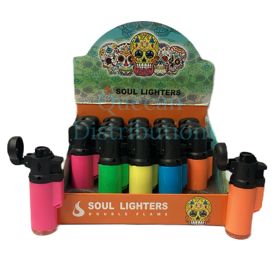 SOUL Mini Torch Lighter with cover - (Box of 20) - Quecan