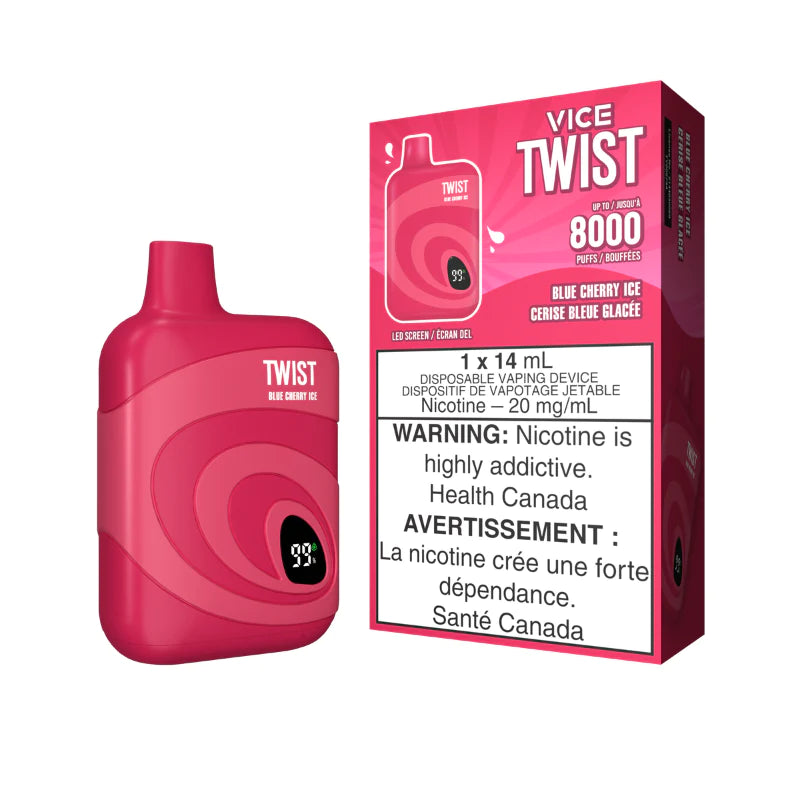 Vice Twist 8000 Puffs Disposable Device - Single (20mg/ml) (STAMPED) - Quecan