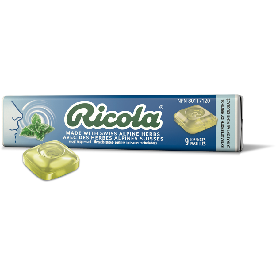 Ricola Extra Strength Icy Menthol Lozenges 9ct. ( 20 Pack ) - Quecan