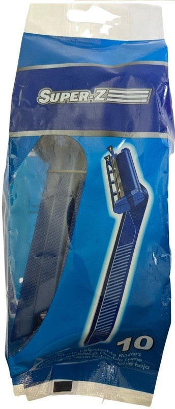 Super Z Twin Blade - Blue (Pack of 10) - Quecan