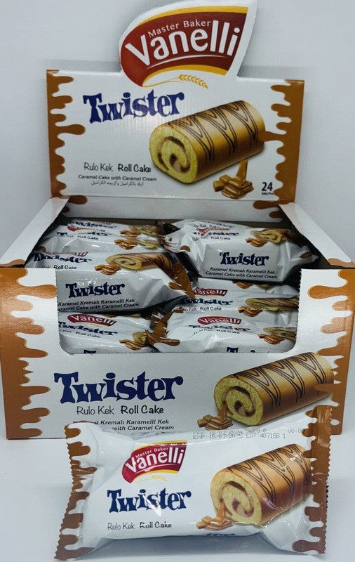Vanelli Twister Roll Cake (24 x 35g) - Quecan
