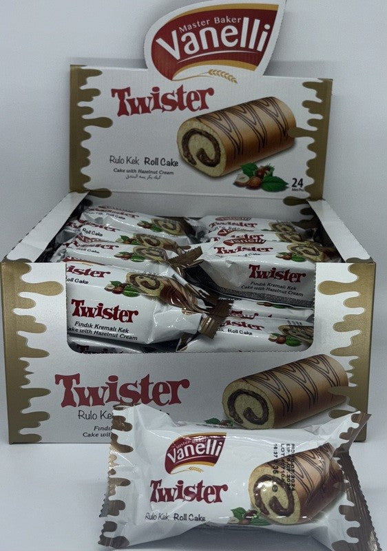 Vanelli Twister Roll Cake (24 x 35g) - Quecan