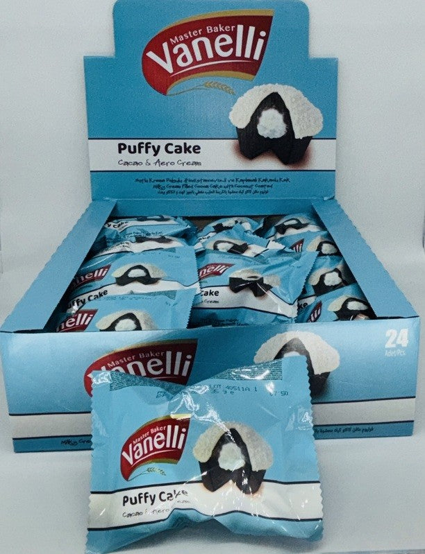 Vanelli Cacao and Aero Cream Puffy Cake (24 x 35g) - Quecan