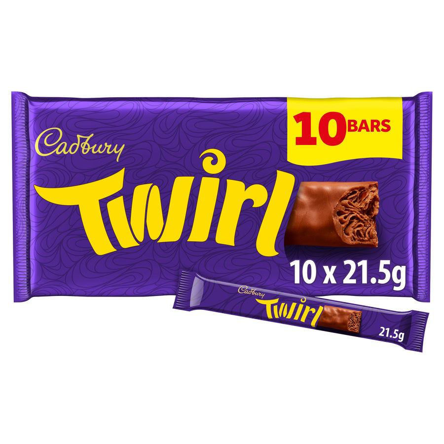 Cadbury Twirl Chocolate Bar (10 x 21.5g) - Quecan