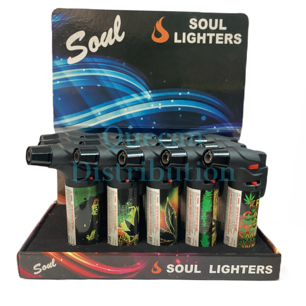 SOUL Single Flame Torch Lighter - (Box of 15) - Quecan