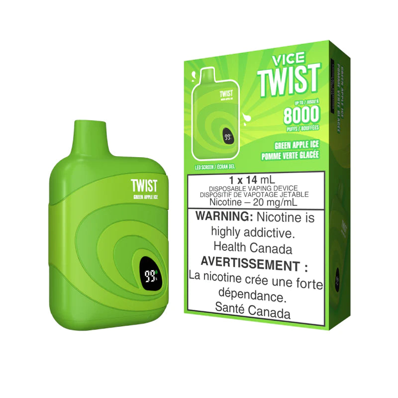 Vice Twist 8000 Puffs Disposable Device - Single (20mg/ml) (STAMPED) - Quecan