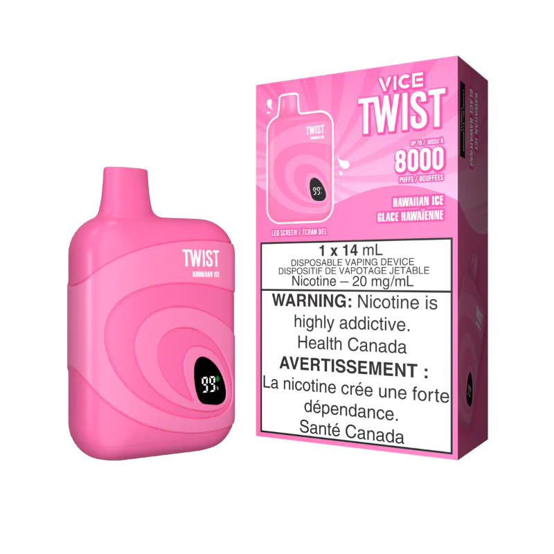 Vice Twist 8000 Puffs Disposable Device - Single (20mg/ml) (STAMPED) - Quecan