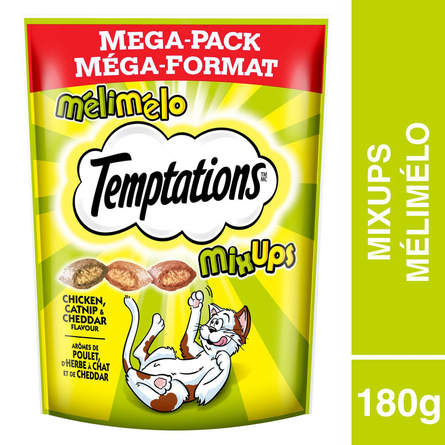 Temptations Treats for Cats -  Mix-ups (Chicken, Catnip & Cheddar)  (180g) - Quecan