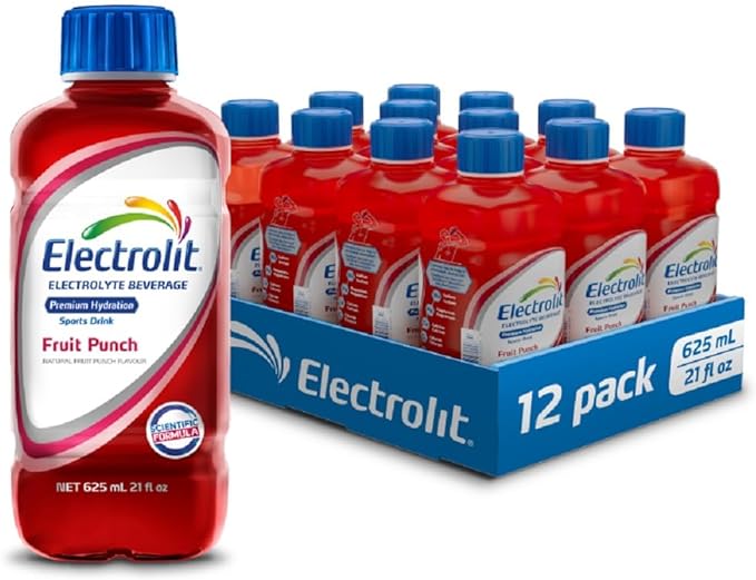 Electrolit Hydration Beverage & Recovery Drink w/Electrolytes, 625ml - Pack of 12 - Quecan