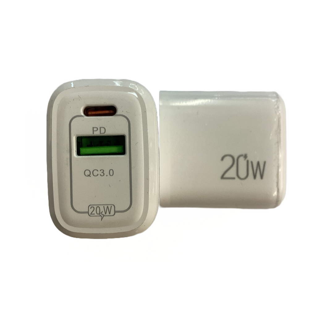 QueTech Wall Adapter USB + Type C (2 in 1) (Pack of 6) - Quecan