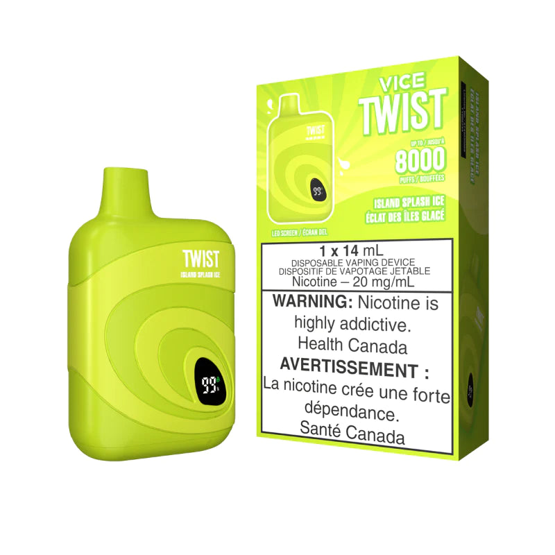 Vice Twist 8000 Puffs Disposable Device - Single (20mg/ml) (STAMPED) - Quecan