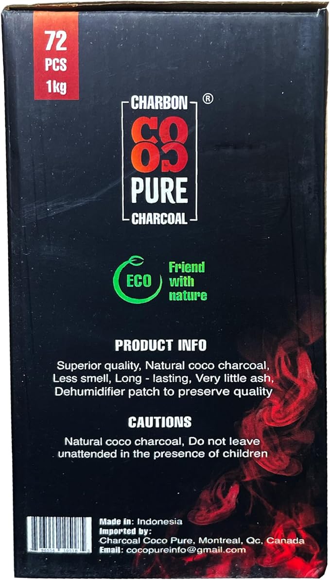 Coco Pure Charcoal (Box of 72) - Quecan