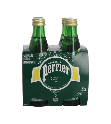 Perrier Nature Sparkling Mineral Water (6 x 4 330ml bottles) - Quecan