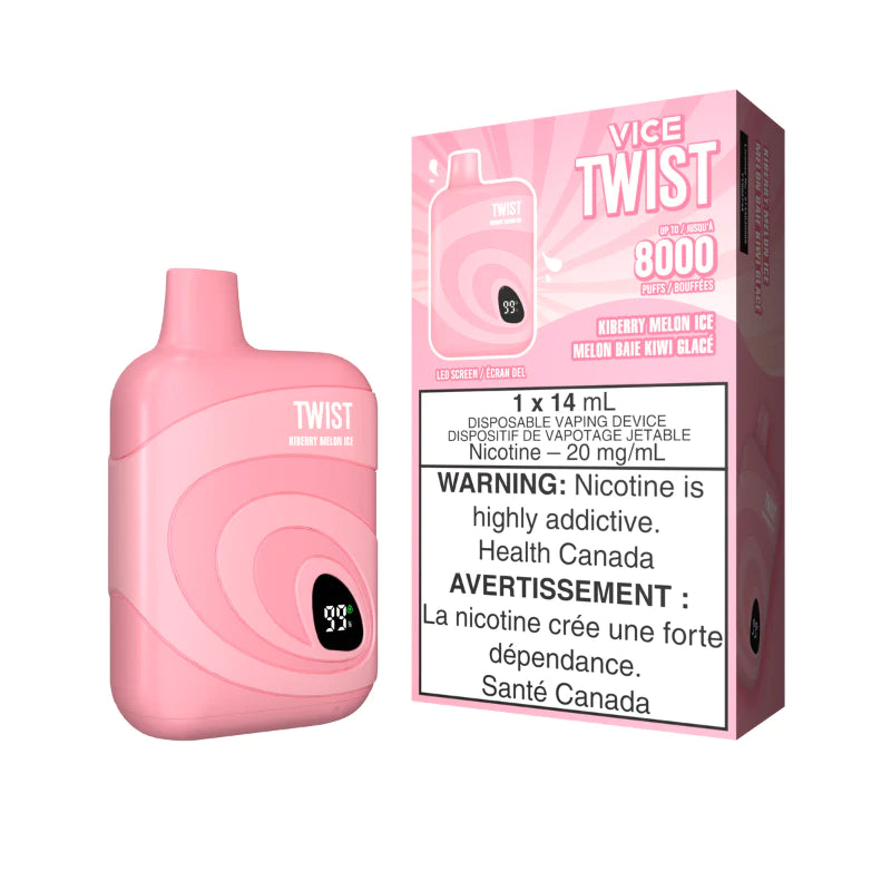 Vice Twist 8000 Puffs Disposable Device - Single (20mg/ml) (STAMPED) - Quecan