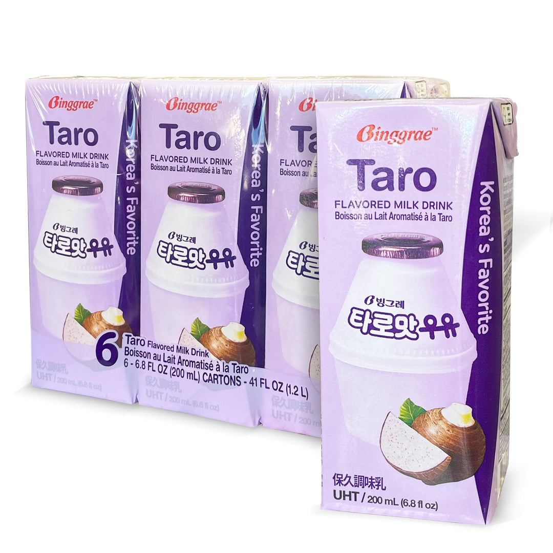 Binggrae Taro Flavored Milk Drink (4 x 6 x 200mL) - Quecan
