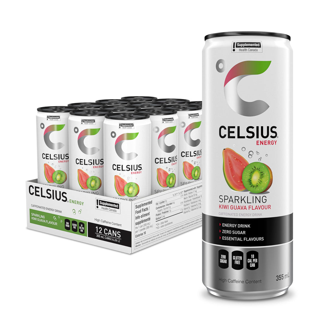 Celsius Energy Drink - Kiwi Guava (12 x 355mL) (Can Dep.)
