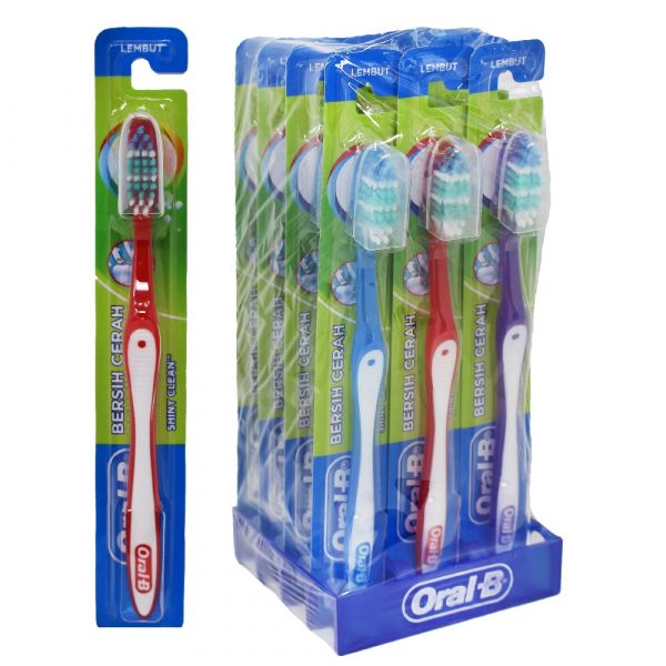 Oral-B Soft & Shiny Clean + Hygiene Toothbrush (Pack of 12 ) - Quecan