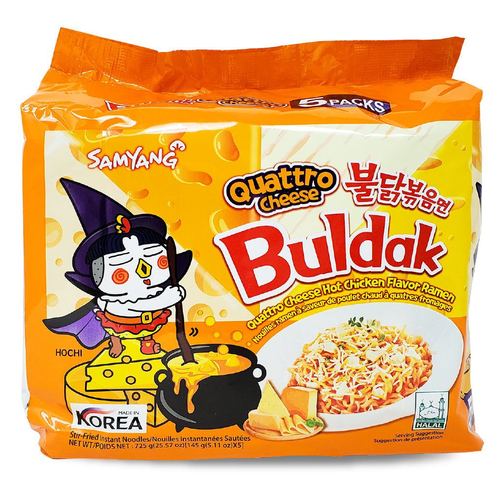 Samyang Buldak Quattro Cheese Ramen Noodle Soup (Pack of 5) - Quecan