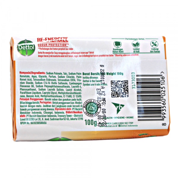 Dettol Soap Bar RE-ENERGIZE  (100g x 6 Pack) - Quecan