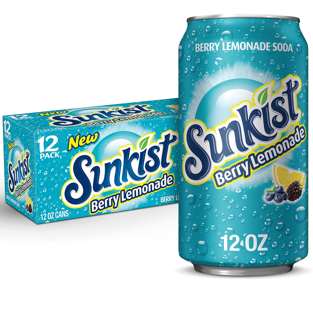 Sunkist Berry Lemonade Soda (12x355mL) (Can Dep) - Quecan