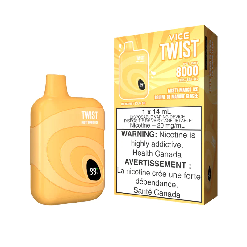 Vice Twist 8000 Puffs Disposable Device - Single (20mg/ml) (STAMPED) - Quecan