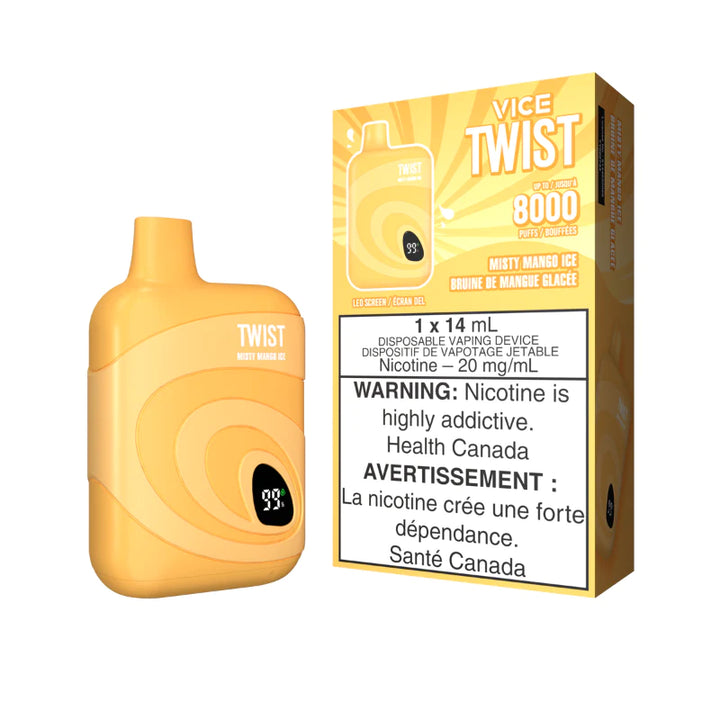 Vice Twist 8000 Puffs Disposable Device - Single (20mg/ml) (STAMPED) - Quecan