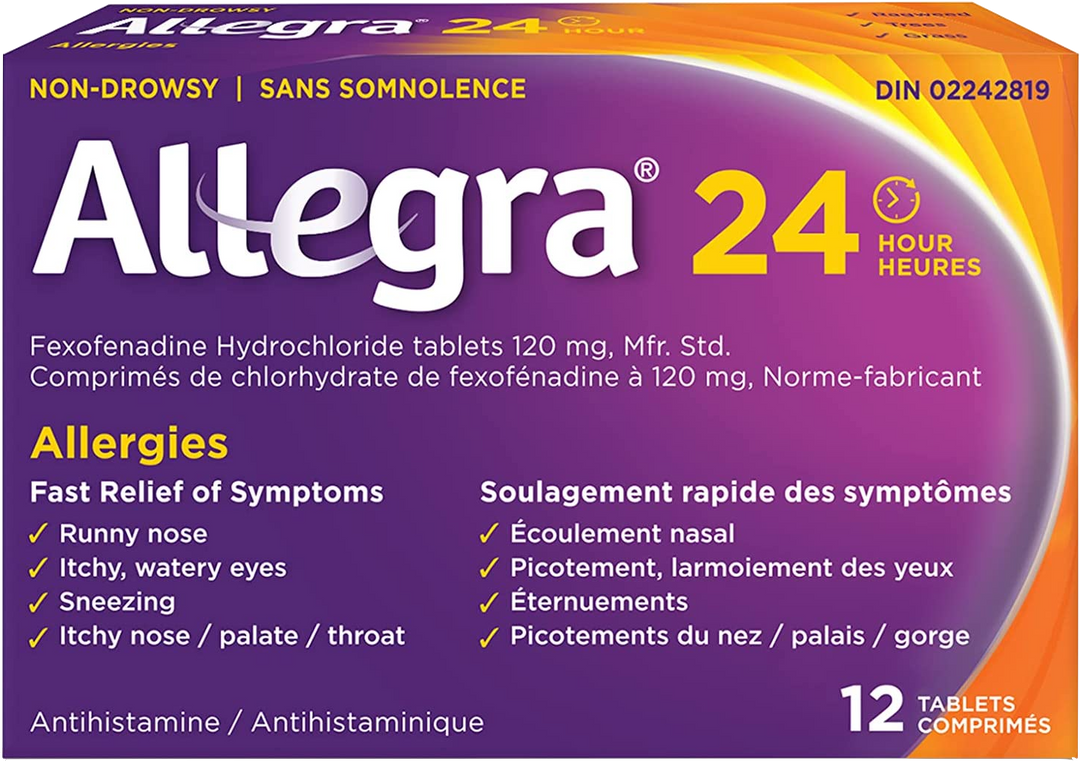 Allegra 24 Hour Fexofenadine Hydrochloride Tablets 120mg 12ct - Quecan