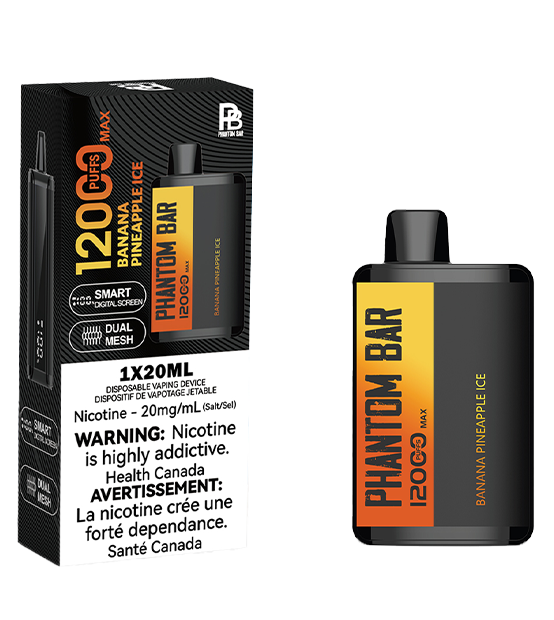 Phantom Bar Max 12000 Puffs Disposable Device  - Single Unit (20mg/ml) (STAMPED) - Quecan