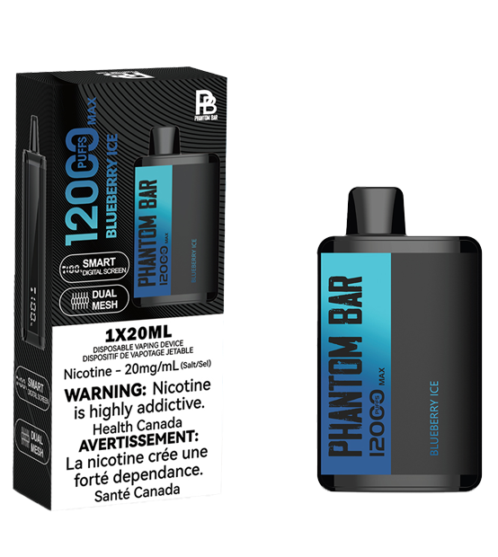Phantom Bar Max 12000 Puffs Disposable Device  - Single Unit (20mg/ml) (STAMPED) - Quecan