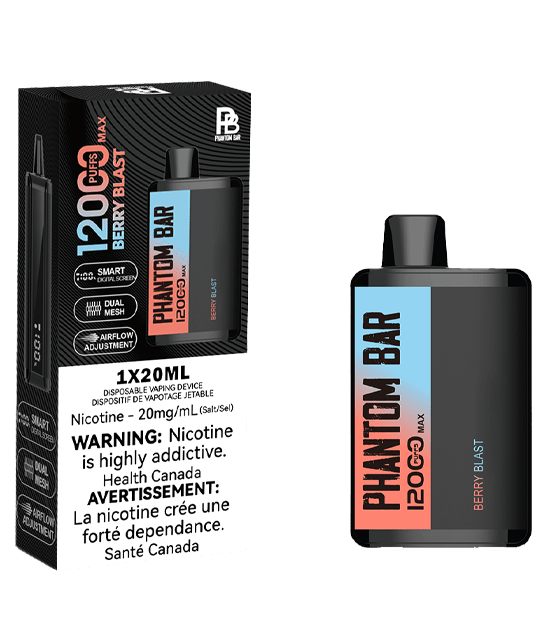 Phantom Bar Max 12000 Puffs Disposable Device  - Single Unit (20mg/ml) (STAMPED) - Quecan