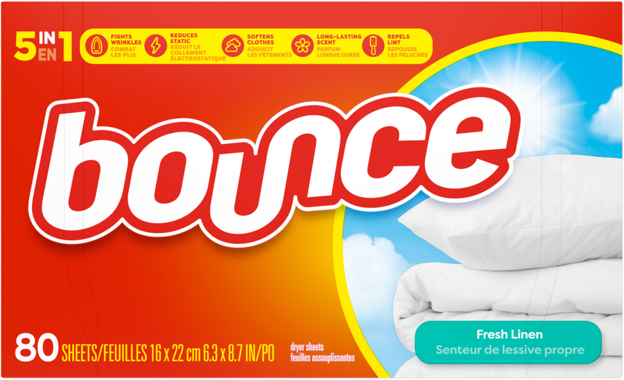 Bounce Fresh Linen Dryer Sheets (80ct) - Quecan