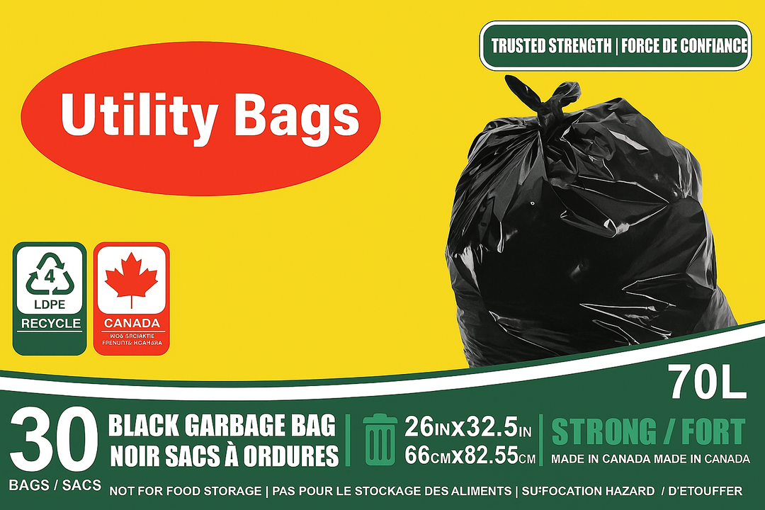 Utility Bags Black Garbage Bag (30 bags)