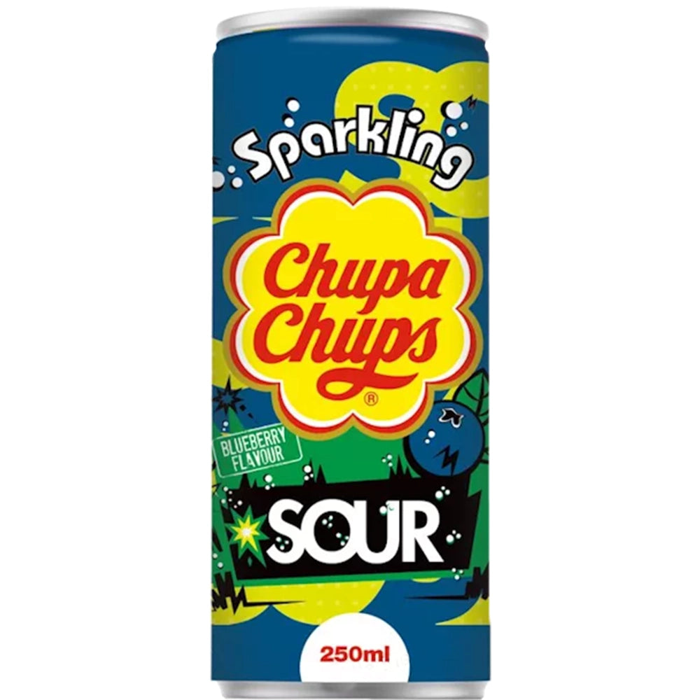 Chupa Chups Sour Blueberry (24 x 250) ML - (Can Dep) - Quecan