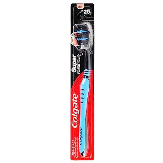 Colgate Super Flexi Charcoal Toothbrush (Pack of 12) - Quecan