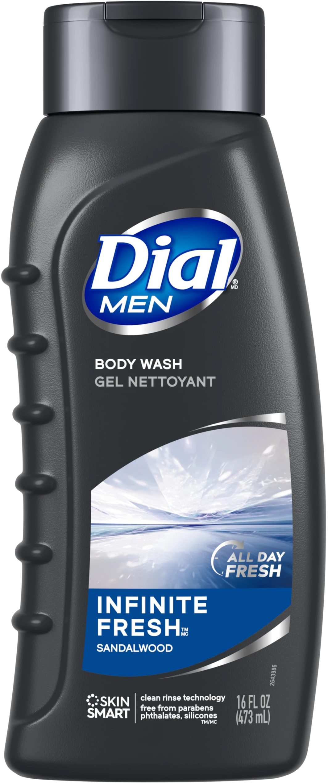 Dial Hair + Body Wash Gel - Infinite Fresh Sandalwood (473ml) - Quecan