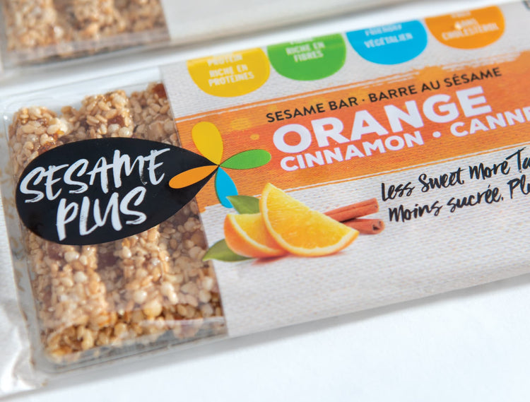 Sesame Plus Sesame Bar Orange (24x60g) - Quecan