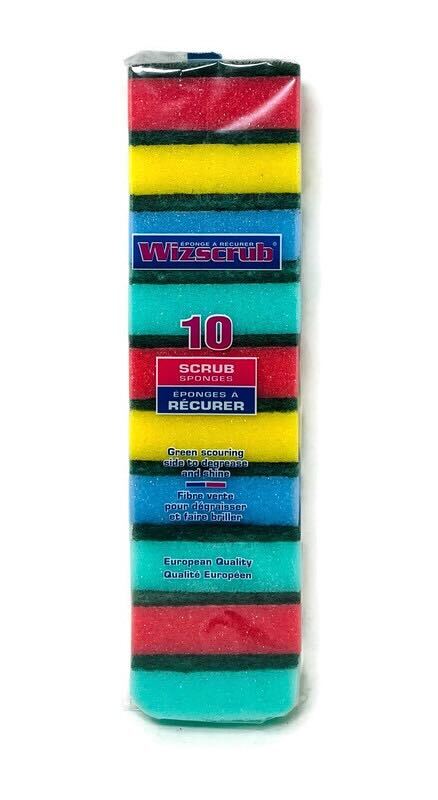 Wizscrub - Scrub Sponges (Pack of 10) - Quecan