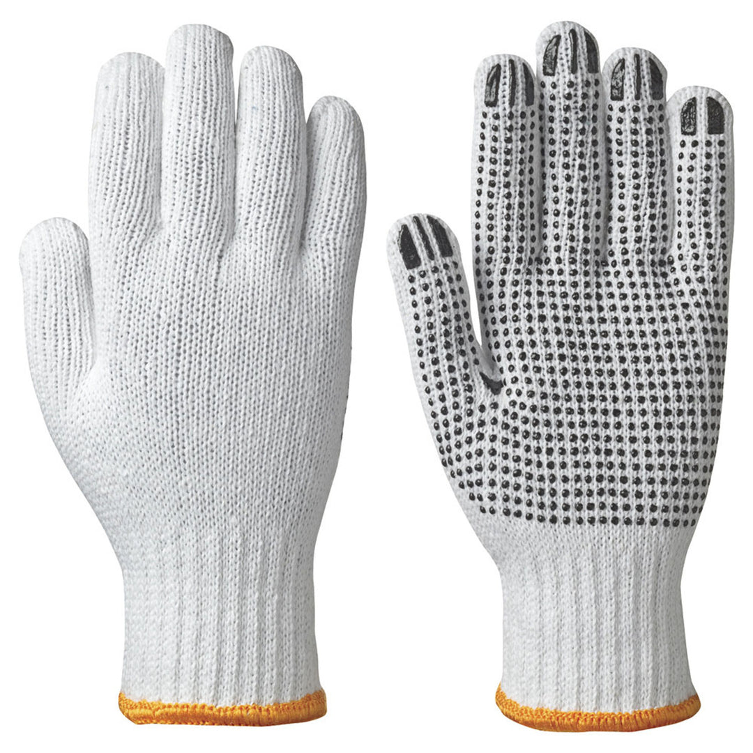 Working Dotted Knitted Gloves (Pack of 12) Medium - Quecan
