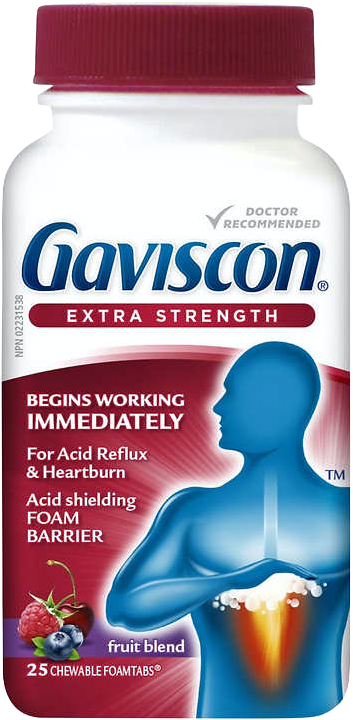 Gaviscon E/S Fruit Blend Chewable Foamtabs 25ct - Quecan
