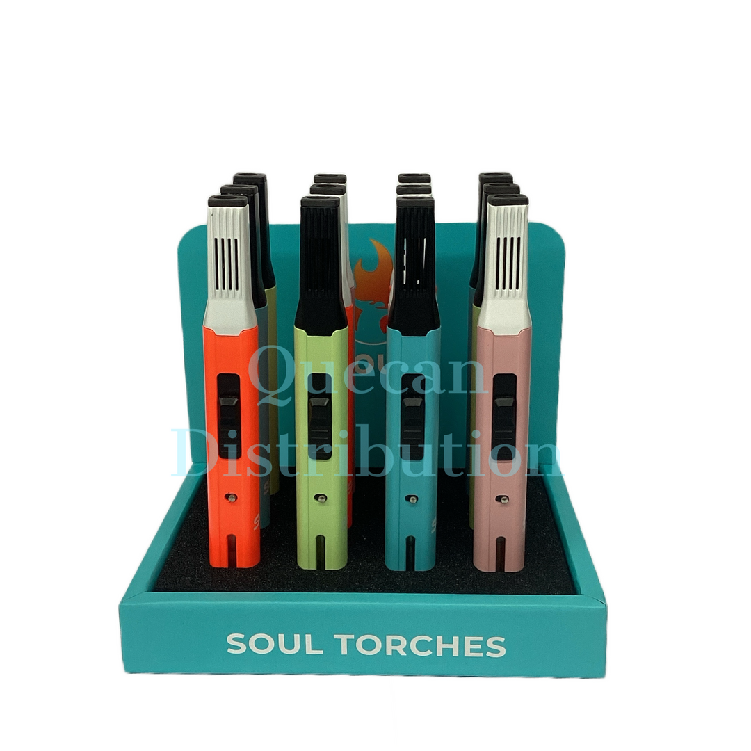SOUL Slim Torch Lighter Model 1816 (Pack of 12) - Quecan