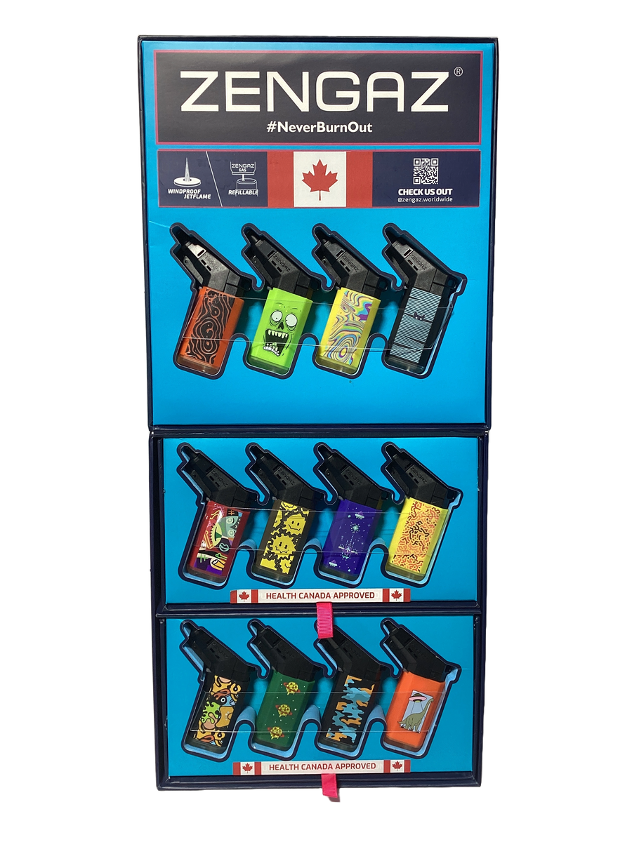 Zengaz (ZL-19) Seven Jet Mixed Design Lighter (Box of 48) - Quecan